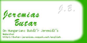jeremias butar business card